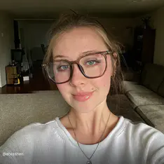 Square Transparent Taupe Eyeglasses