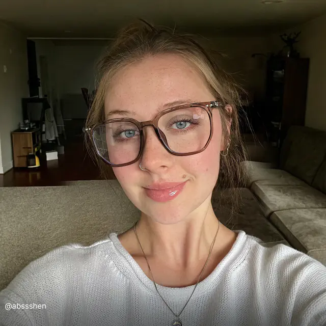 Square Transparent Taupe Eyeglasses