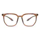 Square Transparent Brown Eyeglasses