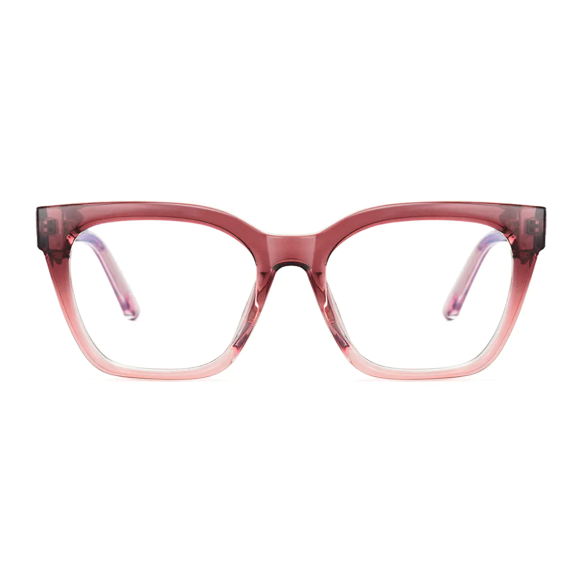 Square Gradient Red Eyeglasses