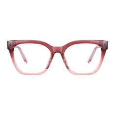 Square Gradient Red Eyeglasses