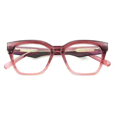 Square Gradient Red Eyeglasses