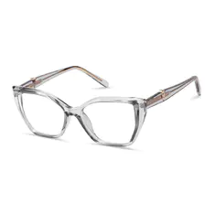 Cat-eye Transparent Gray Eyeglasses