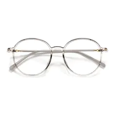 Round Transparent Gray Eyeglasses