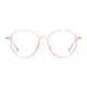 Round Transparent Pink Eyeglasses
