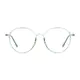 Round Transparent Green Eyeglasses