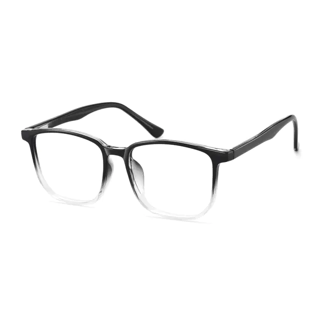 Square Gradient Black/Clear Eyeglasses