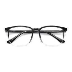 Square Gradient Black/Clear Eyeglasses