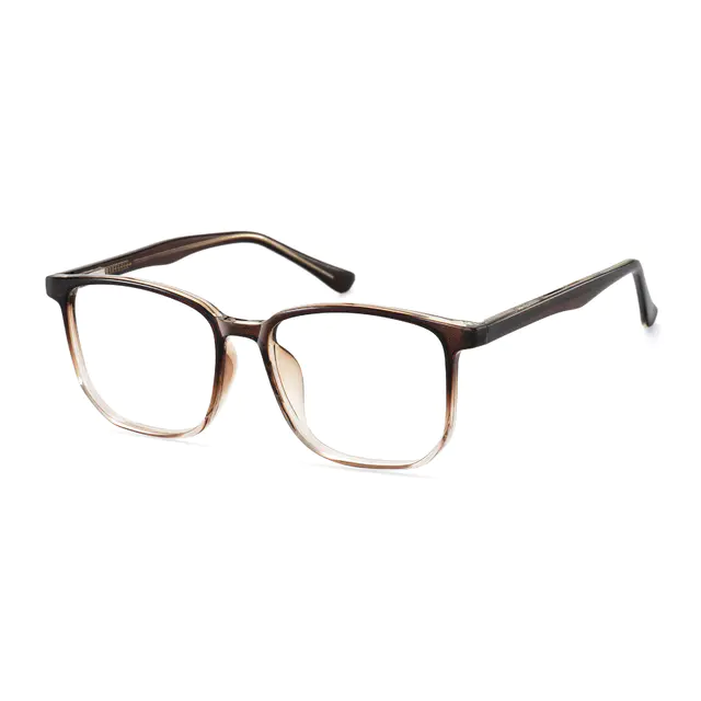 Square Gradient Brown Eyeglasses