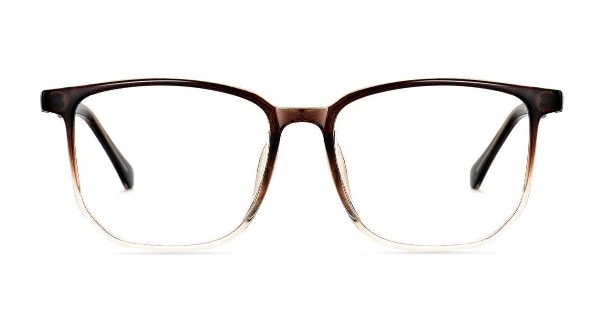 Square Gradient Brown Eyeglasses