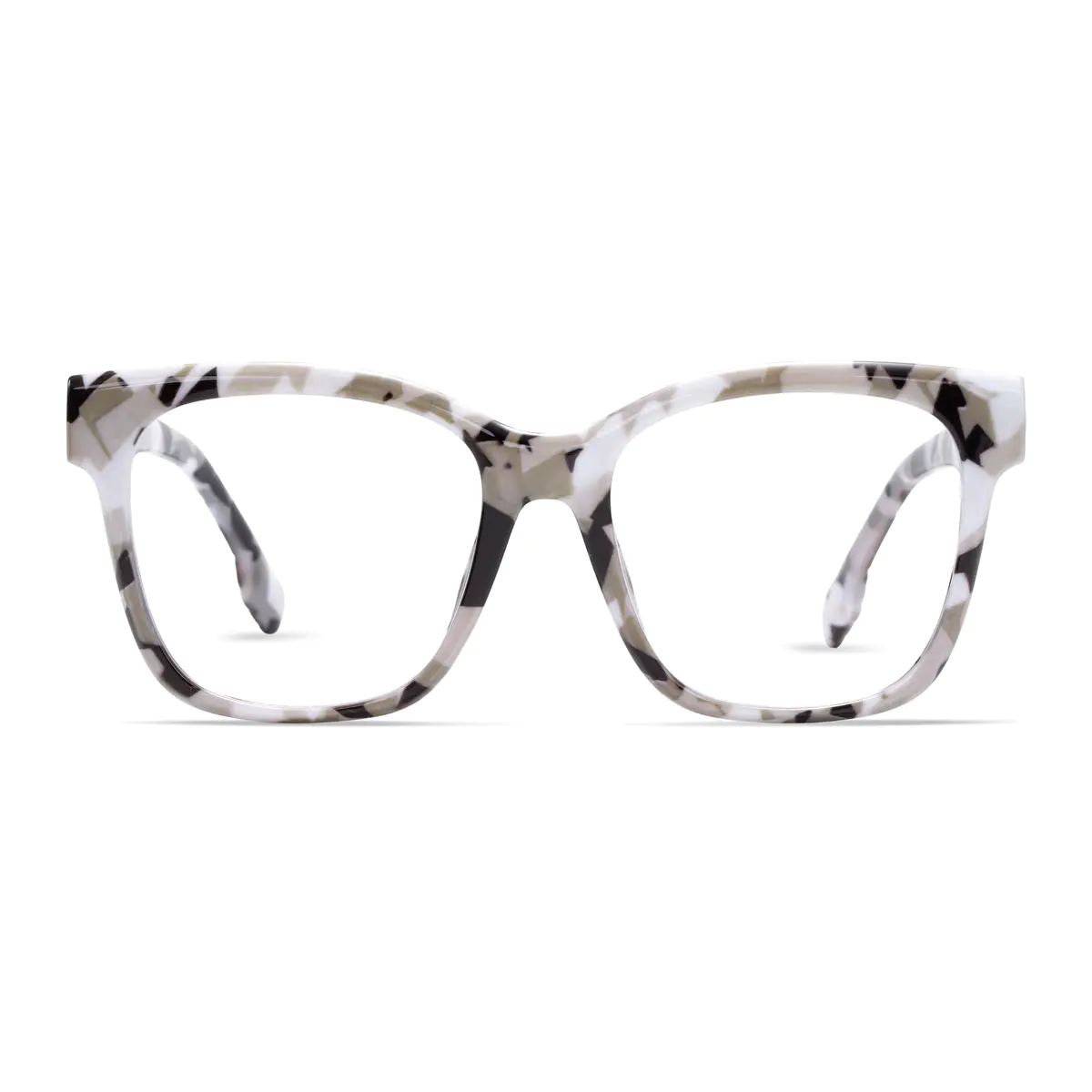 Square Ivory Tortoiseshell Eyeglasses