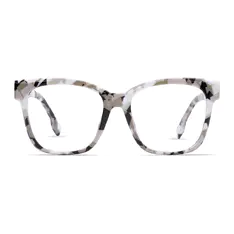 Square Ivory Tortoiseshell Eyeglasses