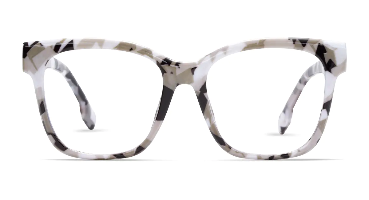Square Ivory Tortoiseshell Eyeglasses