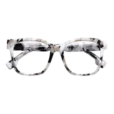 Square Ivory Tortoiseshell Eyeglasses