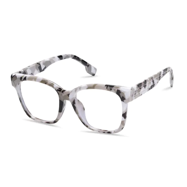Square Ivory Tortoiseshell Eyeglasses