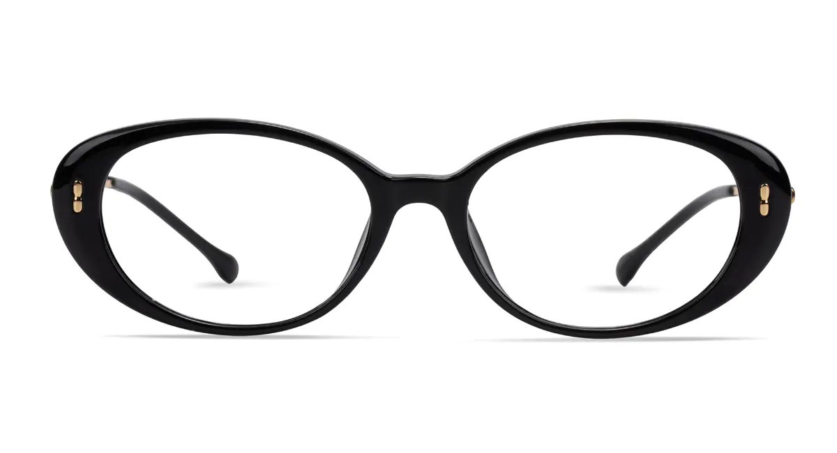 Oval Black Eyeglasses