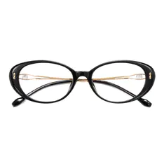 Oval Black Eyeglasses