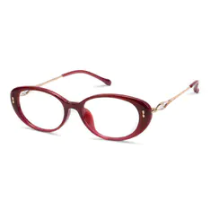 Oval Red Eyeglasses