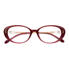 Oval Red Eyeglasses