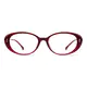 Oval Red Eyeglasses