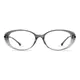 Oval Transparent Gray Eyeglasses