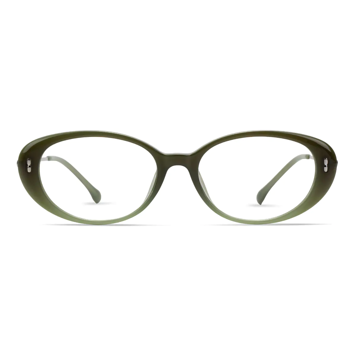 Oval Green Eyeglasses