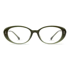 Oval Green Eyeglasses
