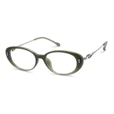 Oval Green Eyeglasses
