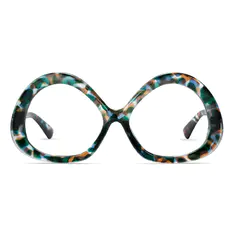 Geometric Green/Tortoiseshell Eyeglasses