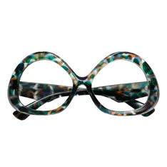 Geometric Green/Tortoiseshell Eyeglasses