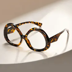 Geometric Tortoiseshell Eyeglasses