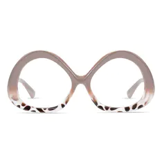 Geometric Brown/Tortoiseshell Eyeglasses