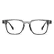 Rectangle Transparent Gray Eyeglasses