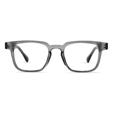 Rectangle Transparent Gray Eyeglasses
