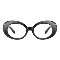 Oval Black Eyeglasses