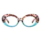 Oval Tortoiseshell/Blue Eyeglasses