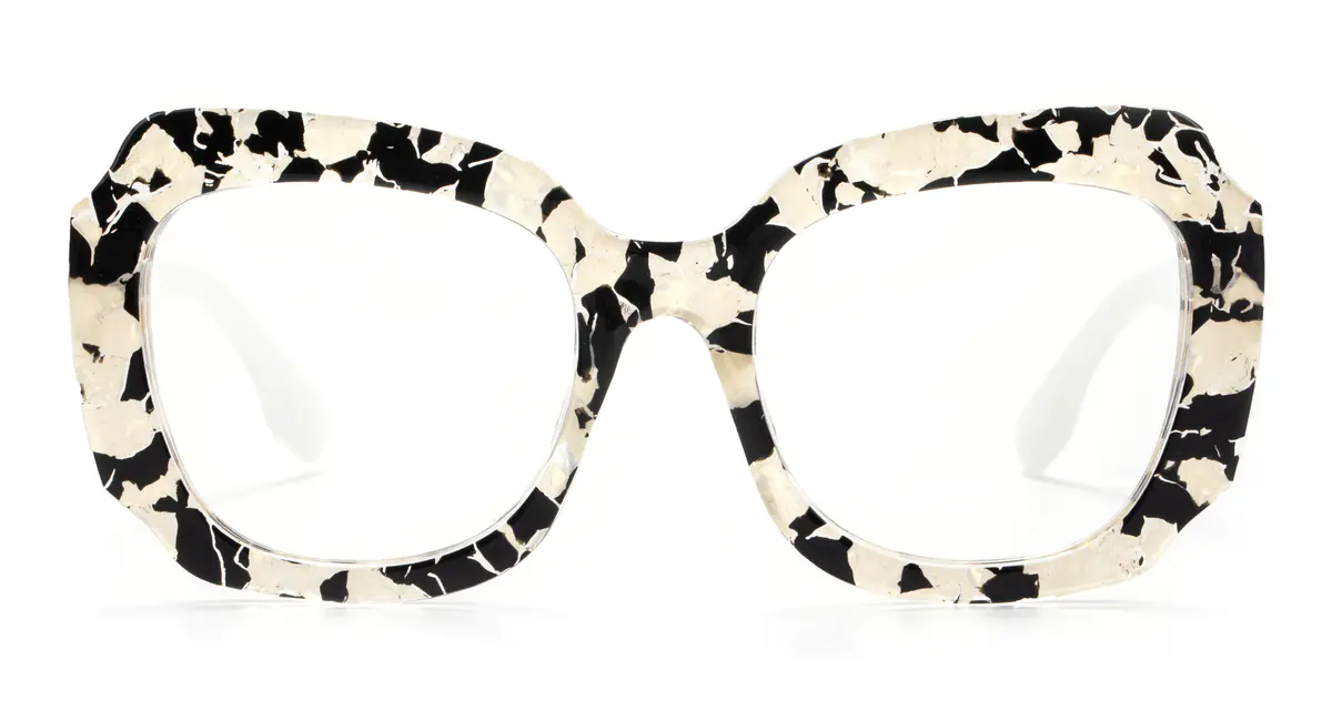 Square Transparent Black/Tortoiseshell Eyeglasses