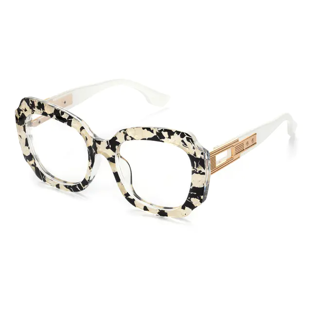 Square Transparent Black/Tortoiseshell Eyeglasses