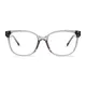 Square Transparent Gray Eyeglasses