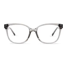 Square Transparent Gray Eyeglasses