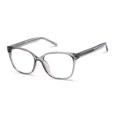 Square Transparent Gray Eyeglasses
