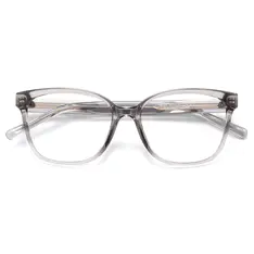 Square Transparent Gray Eyeglasses
