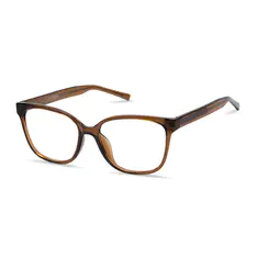 Square Transparent Brown Eyeglasses