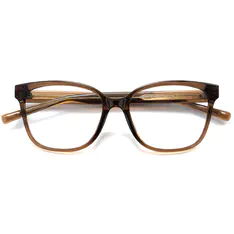 Square Transparent Brown Eyeglasses