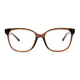 Square Transparent Brown Eyeglasses