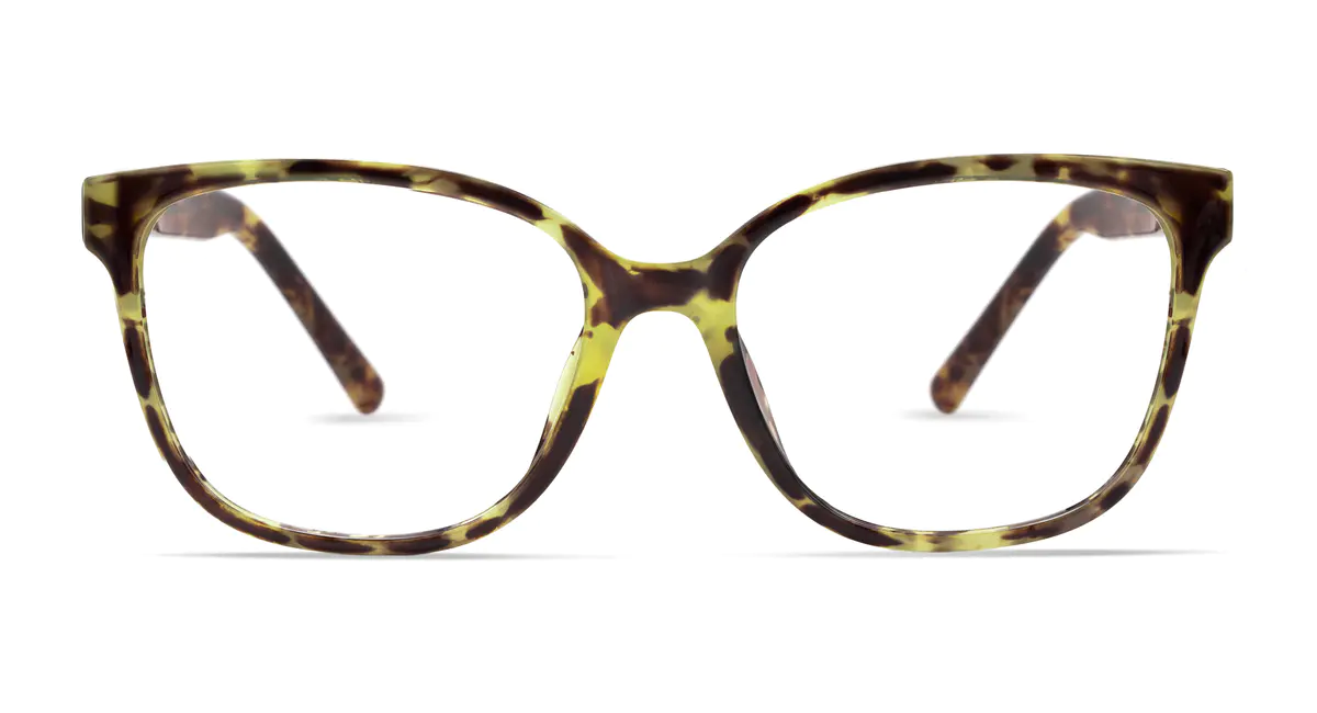Square Lemon Tortoiseshell Eyeglasses