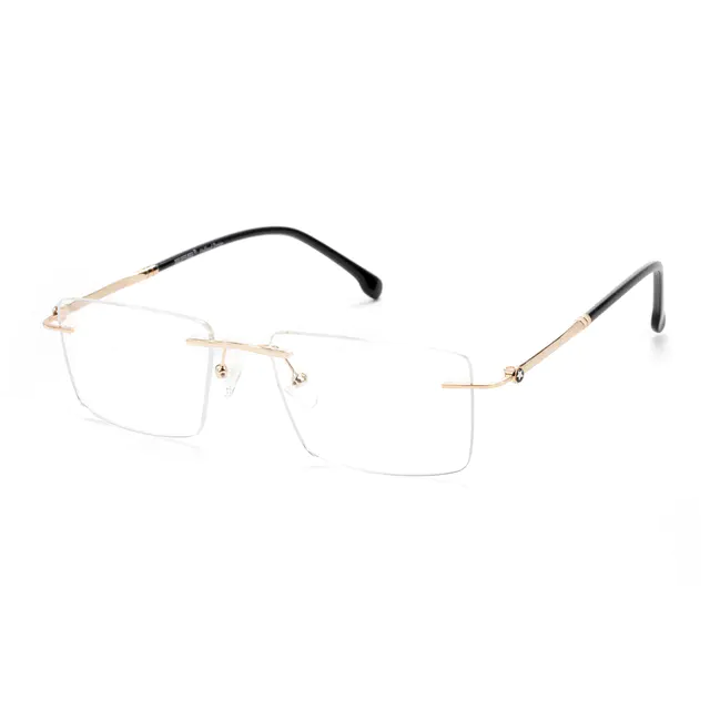 Rectangle Gold Eyeglasses