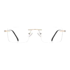 Rectangle Gold Eyeglasses