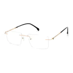 Rectangle Gold Eyeglasses
