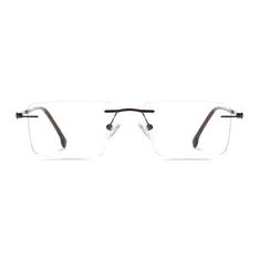 Rectangle Brown Eyeglasses